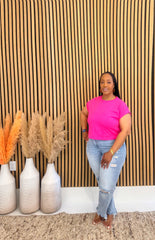Casual Crop Top (Hot Pink)