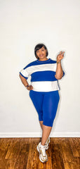 Striped 2 Pc Set (Navy)