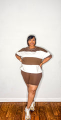 Striped 2 Pc Set (Brown)