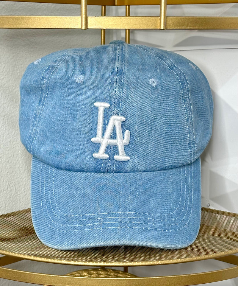 LA Baseball Hat-Denim