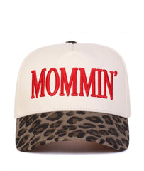 Mommin Trucker Hat (Red & Leopard)