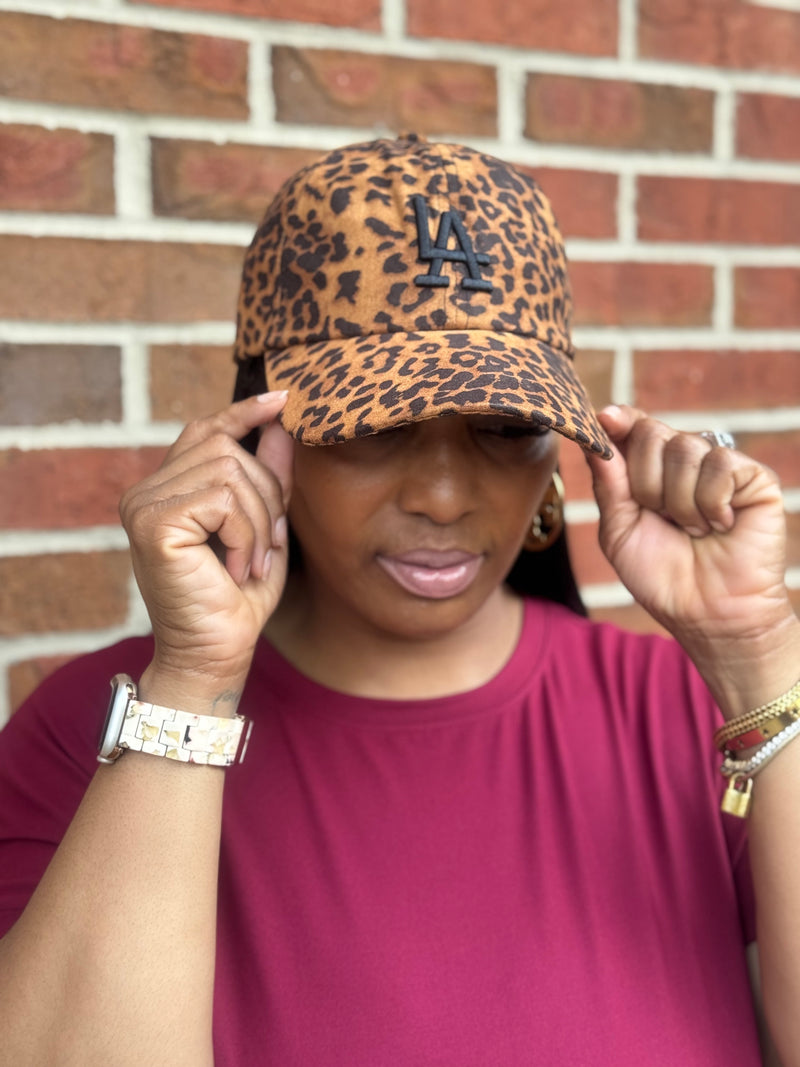 LA Baseball Cap--Leopard