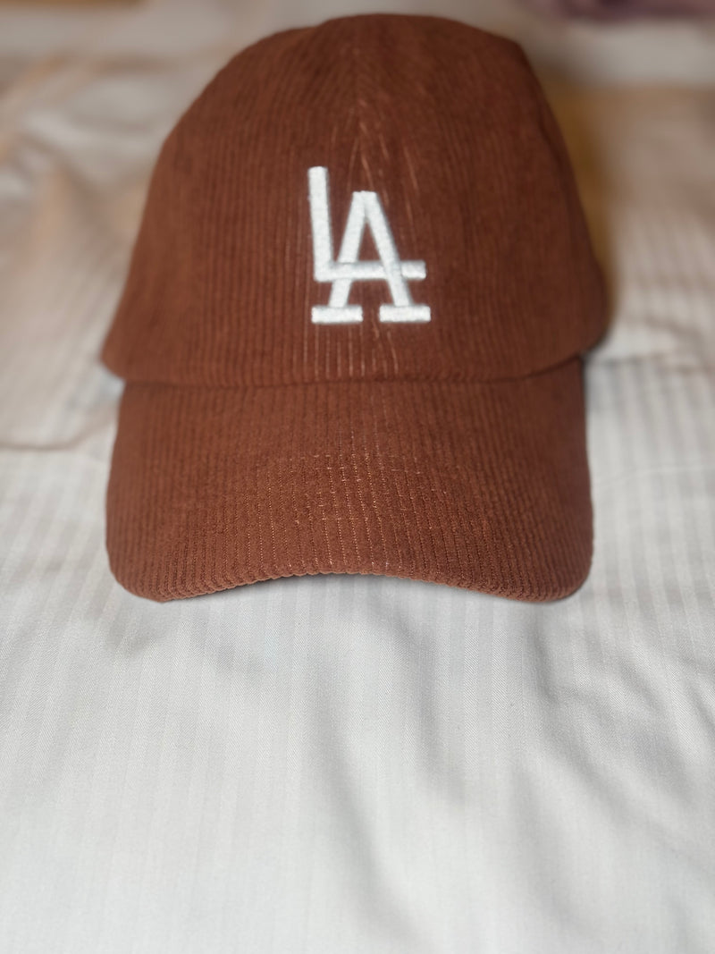 LA Baseball Cap--Brown Corduroy