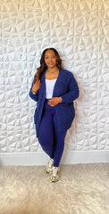 Essential 3 Pc Cardigan Set-Navy