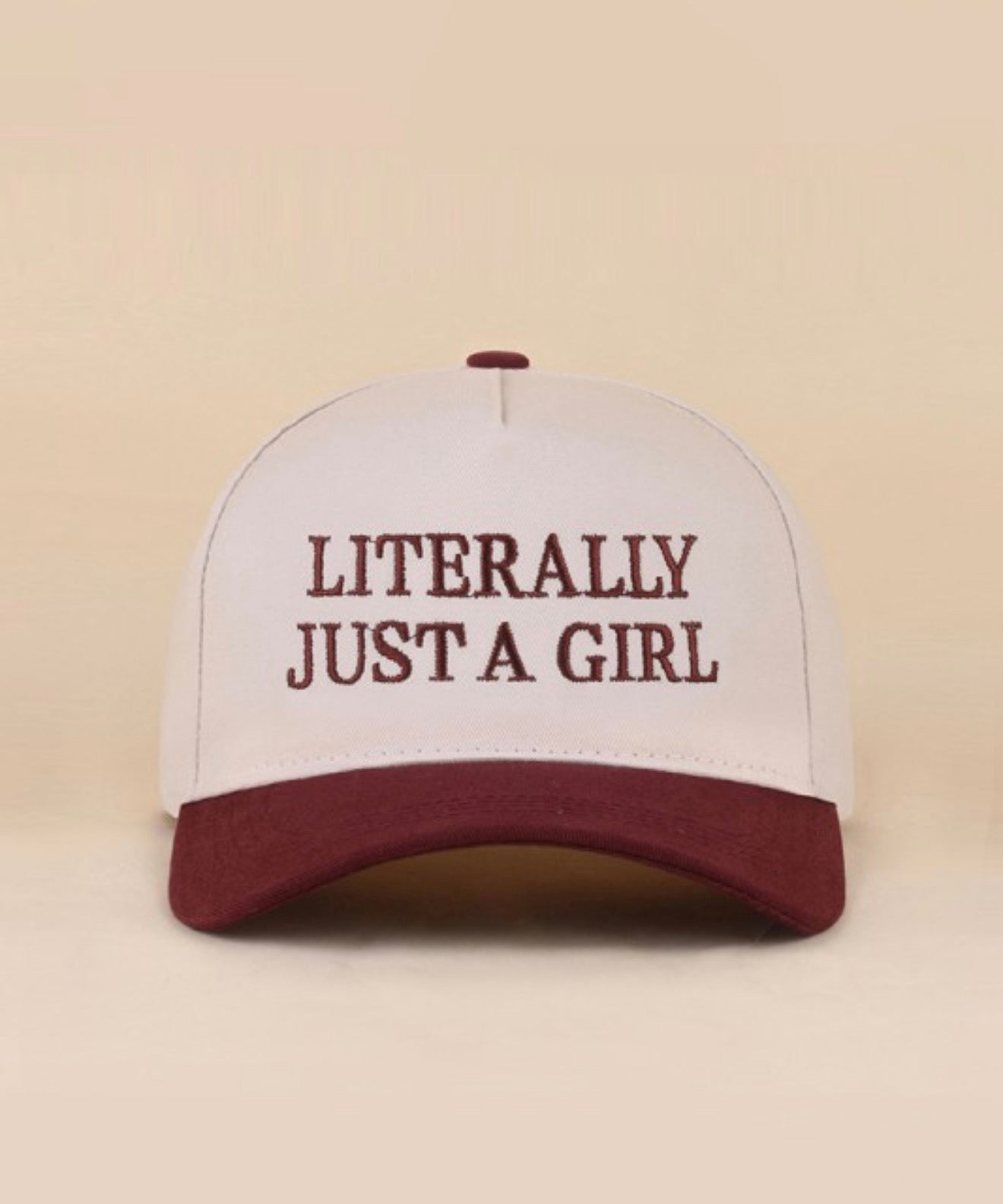 Literally Just A Girl-Burgundy