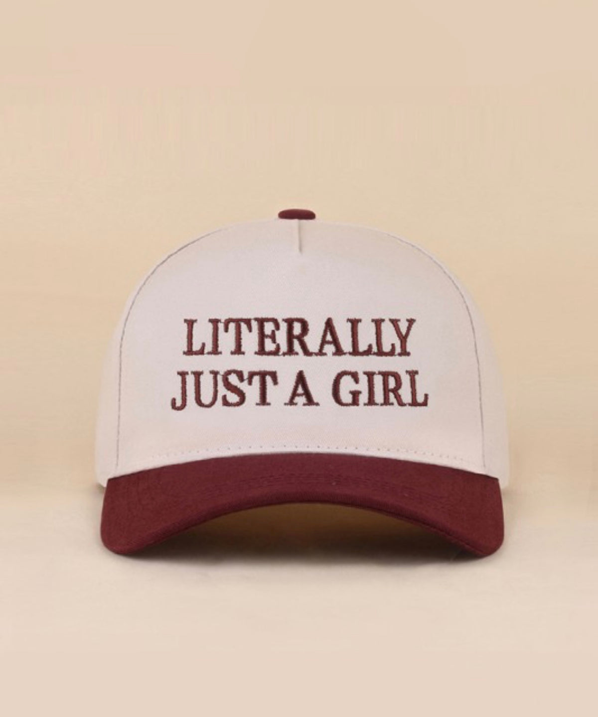 Literally Just A Girl-Burgundy