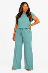 2 pc Slub Set-Ash Jade