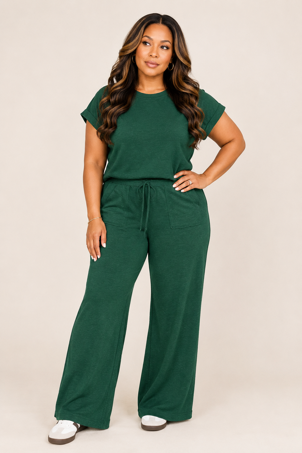 2 Pc Slub Set-Hunter Green