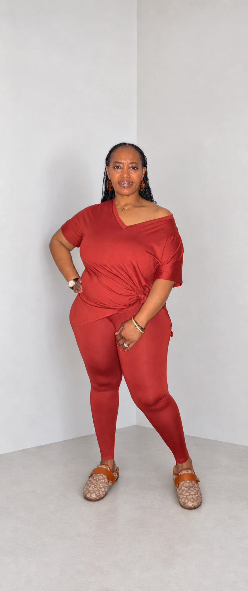 2 Pc Microfiber Set (Rust)
