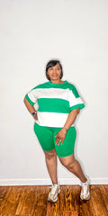 Striped 2Pc Set (Kelly Green)