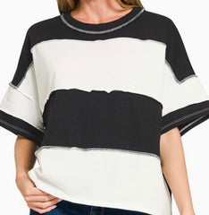 Striped 2 Pc Set (Black)